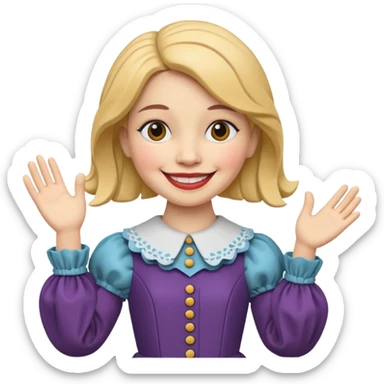 Icon for Puppet Theater: a girl puppet body sticker