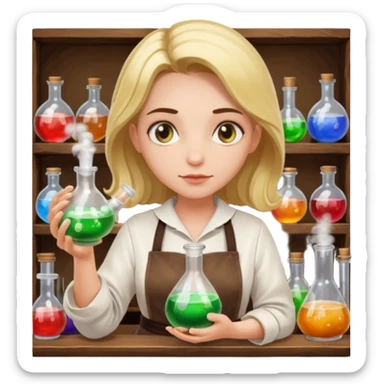 woman potion alchemist sticker