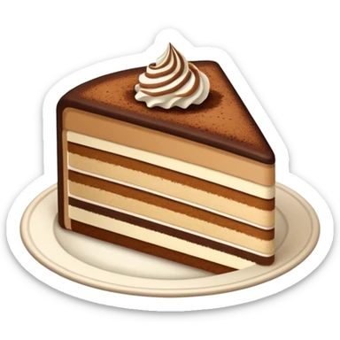Tiramisu cake slice sticker
