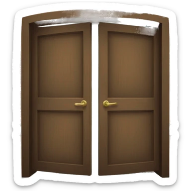 Brune door open sticker