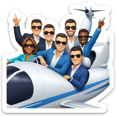 Branden Condy entrepreneur internet celebrity iman gadzhi alex hormozi Patrick bet david gary see grant cardone on a jet celebrating WHOP ownership  sticker