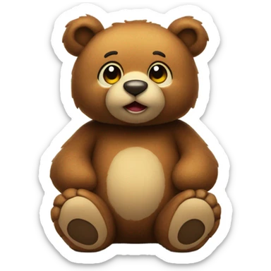 Bear stuffed animal sticker