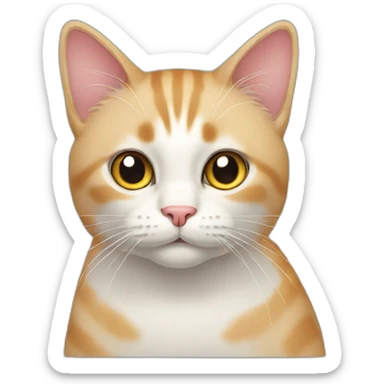 Cat but it's 3 color sticker