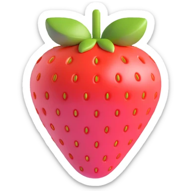 a single strawberry sticker