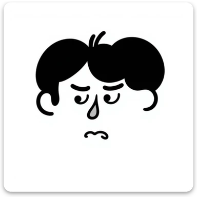 slightly annoyed face sticker