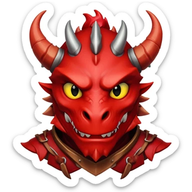 Red Dragonborn  sticker