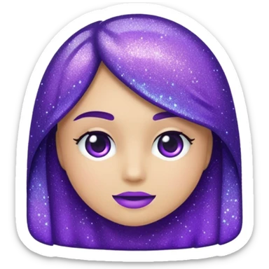 Glitter Roxo e Ciano Seta sticker