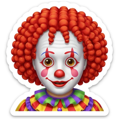 clown's wig sticker