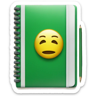 A b school notebook with green barrier on dj set  sticker