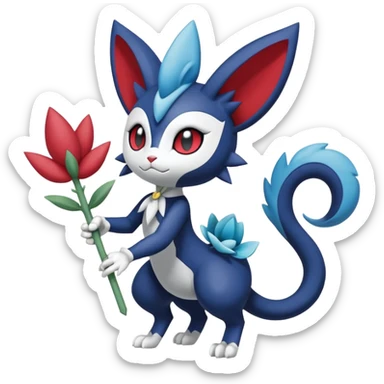 Meloetta-Weavile-Meowstic-Pokémon-Fakémon-fusion-hybrid-creature sticker