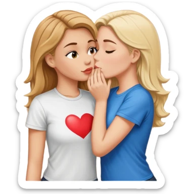 a girl, big butt, white, on her porch, having sex with another girl, no pants, kissing sticker