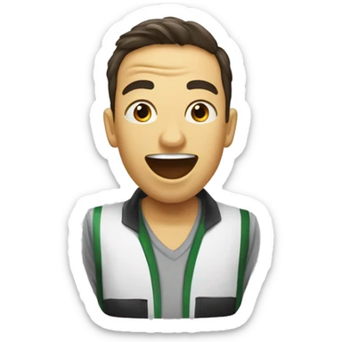 émoji algérien pliant sa langue dans sa bouche sticker