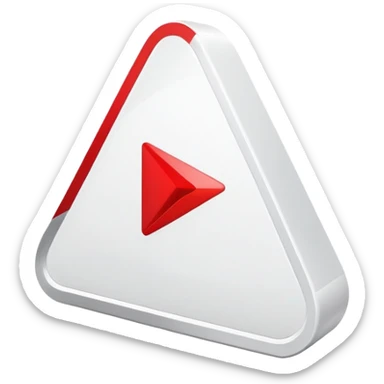 YouTube logo, red play button with white play triangle inside sticker