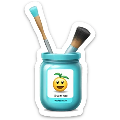 create an emoji in the form of a jar of styling product with the inscription cool sticker