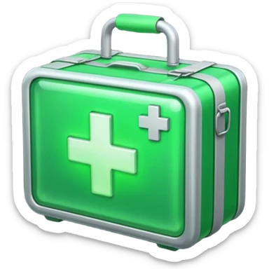 animated emote of a medkit sparkling sticker