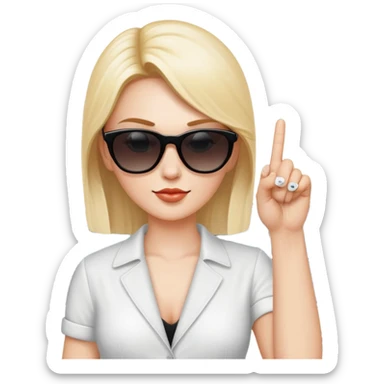 Car with a person stucking a middle finger insiste sticker