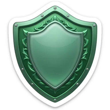 green frosted shield sticker