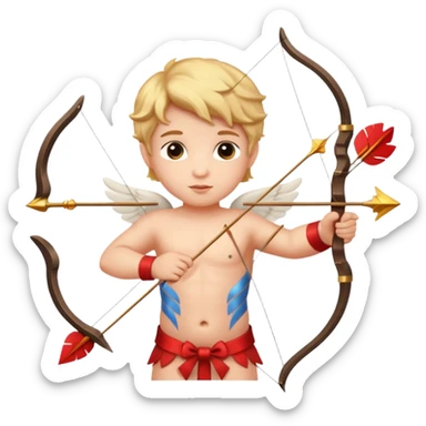 flying Cupid sticker