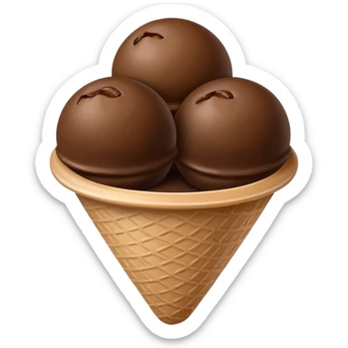bolitas de helado de cafe con semilla de cafe minimalista  sticker