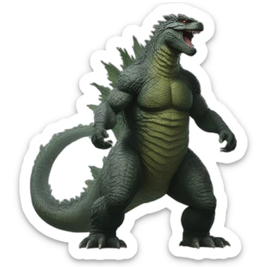 Godzilla (proportional)calm (realistic) (Godzilla King of the Monsters, 2019) sticker