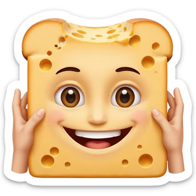 I want an overly excited face that says “I am so excited, I cannot contain. With eyes tightly squeezed together and a big cheesy grin emoji. sticker