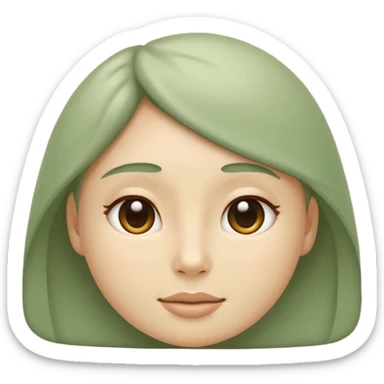 Minimal wellness emoji representing tighter skin and firmness,
subtle lifting effect, smooth contours, calm and natural,
no beauty or cosmetic symbols, soft sage green color palette sticker