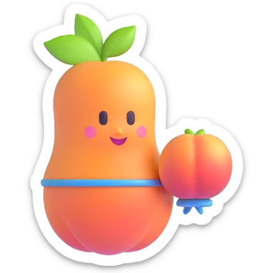 peach bell sticker