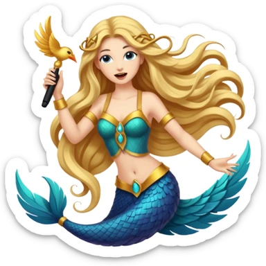 mythical sirens, half bird half woman sticker