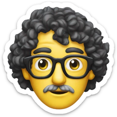 charly garcia with money eyes sticker