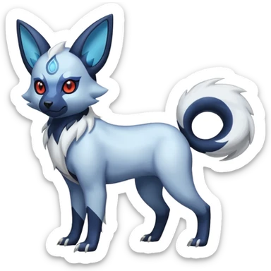 Translucent Magnificent Absol-Zorua-Umbreon-fusion (full body) sticker