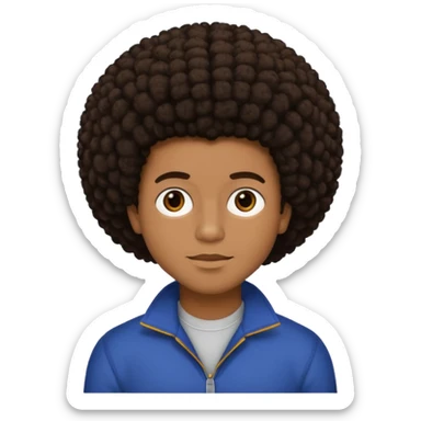 Princeton Perez from Mindless Behavior with dark brown afro hair  sticker