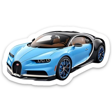 Bugatti Chiron - Bugatti (Model Year: 2022) (Iconic colour: Blue and black) sticker