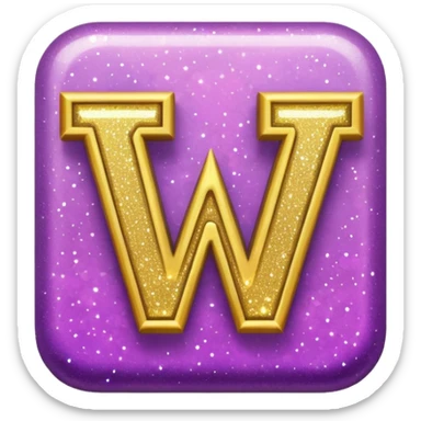 The word wonderful with glitter sticker