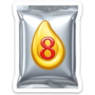 condom with a chrome-metallic pack and 8eight written in the middle sticker