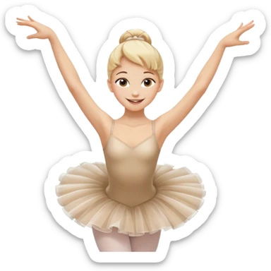 Crea un emoji de ballerina capuchina sticker