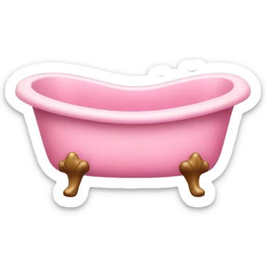 pink victorian bath tub with bubbles sticker