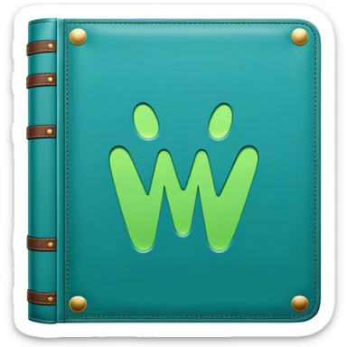 the big book of power... greenish blue  sticker