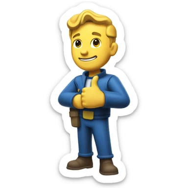 Fallout vault boy giving thumbs up sticker