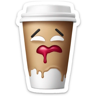 Coffee to go cup with a lipstick stain on the front sticker