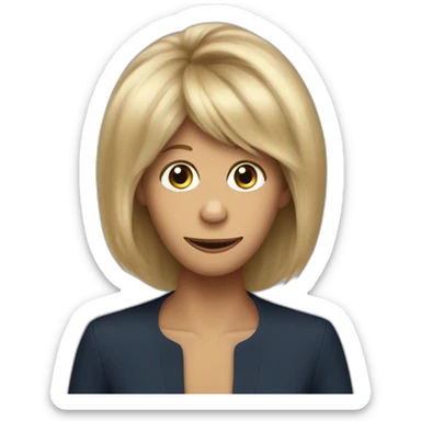 monkey with the hair of brigitte macron sticker