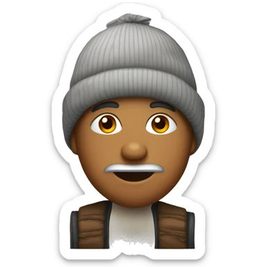 Indian wearing a sock cap  sticker