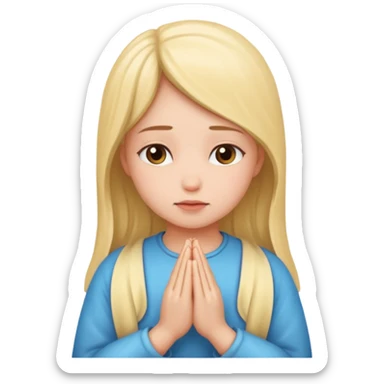Prière chrétien fille sticker