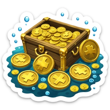 sunken treasure sticker