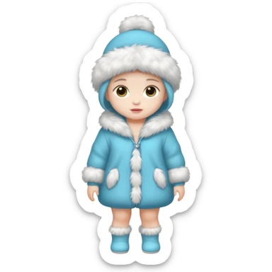 a full body of baby girl wearing fur clothing



















 sticker