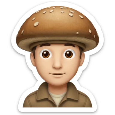 mushroom capped man
 sticker