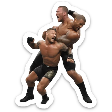 BLACK RANDY ORTON HITTING RKO sticker