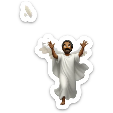 man going to heaven  sticker