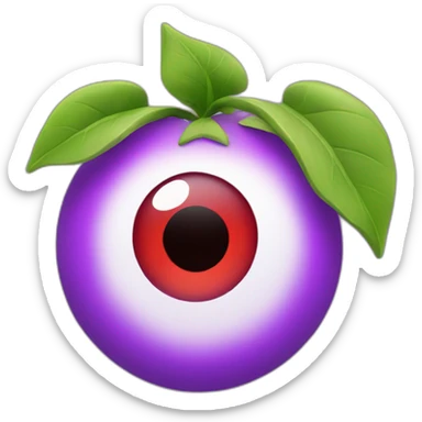 Plants purple with one eye and red leaf sticker