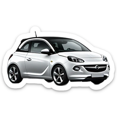 opel adam noire avec le toit en blanc sticker