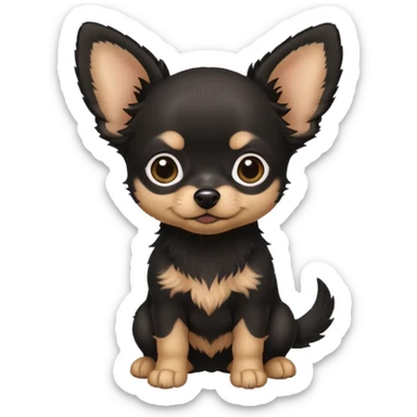black chihuahua baby dog sticker